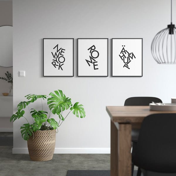 Ikea BILD - Poster, scattered letters, Rome,40x50 cm