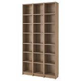 BILLY bookcase comb with extension units, oak effect, 120x28x237 cm