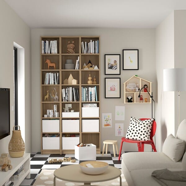 Ikea BILLY - Bookcase comb with extension units, oak effect, 120x28x237 cm