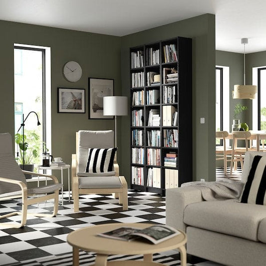 Ikea BILLY - Bookcase comb with extension units, black oak effect, 120x28x237 cm