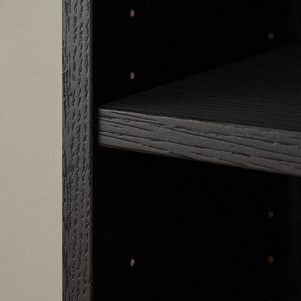 Ikea BILLY / HÖGBO - Bookcase / glass door combination, black oak effect,160x202 cm