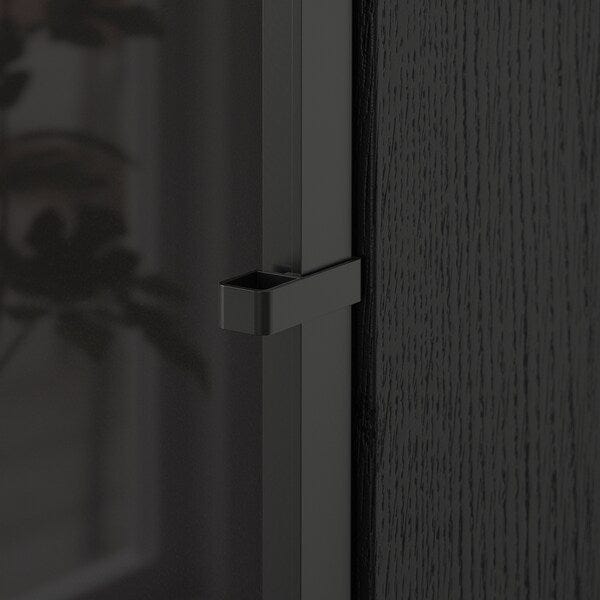 Ikea BILLY / HÖGBO - Bookcase / glass door combination, black oak effect,160x202 cm
