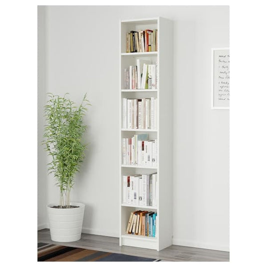 Ikea BILLY - Bookcase, white, 40x28x202 cm