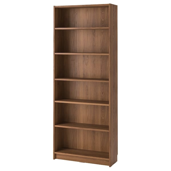 BILLY - BILLY Bookcase, brown walnut effect, 80x28x202 cm