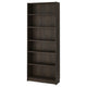 BILLY bookcase, dark brown oak effect, 80x28x202 cm