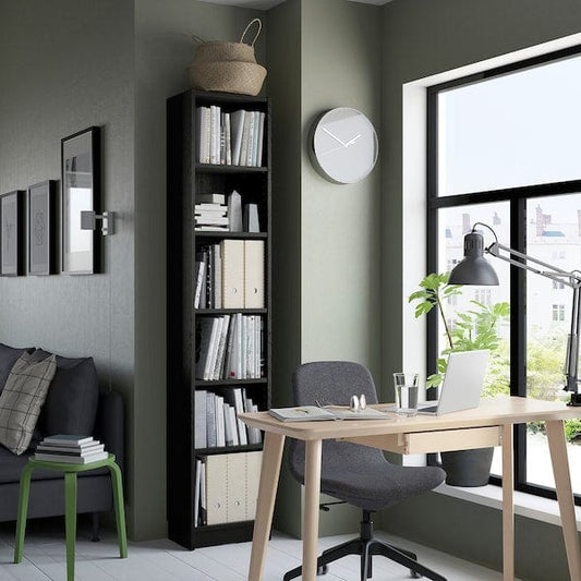 Ikea BILLY - Bookcase, black oak effect, 40x28x202 cm