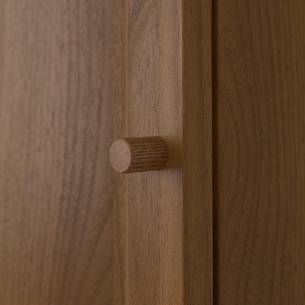 Ikea BILLY / OXBERG - Bookcase combination with doors, brown walnut effect, 160x106 cm