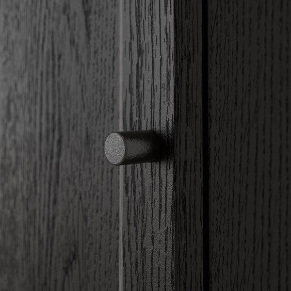 Ikea BILLY / OXBERG - Bookcase combination with doors, black oak effect, 160x106 cm