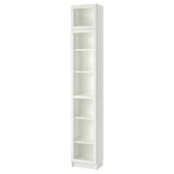 BILLY / OXBERG bookcase with glass door, white/glass, 40x30x237 cm