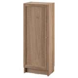 BILLY / OXBERG bookcase with door, oak effect, 40x30x106 cm