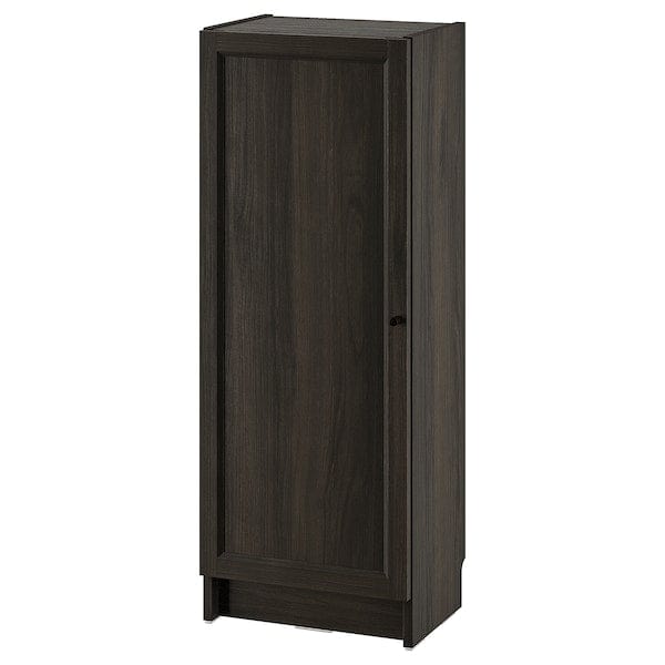 Ikea BILLY / OXBERG - Bookcase with door, dark brown oak effect,40x30x106 cm