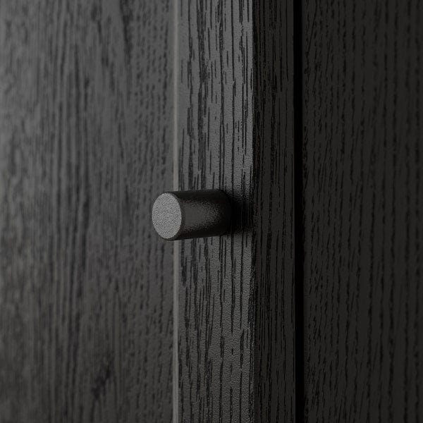 Ikea BILLY / OXBERG - Bookcase with door, black oak effect, 40x30x106 cm