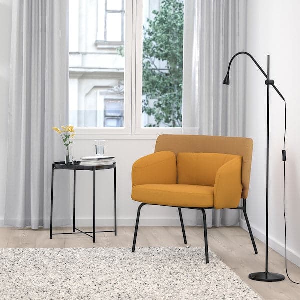 Ikea BINGSTA - Armchair, Vissle dark yellow/Kabusa yellow ,
