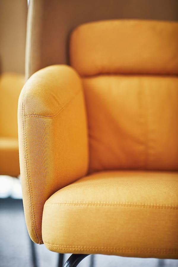 BINGSTA - Armchair, Vissle dark yellow/Kabusa yellow , - best price from Maltashopper.com 40455649