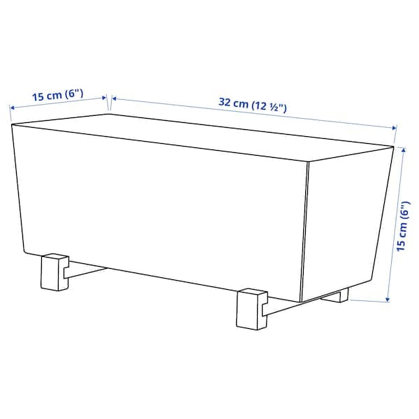 Ikea BITTERGURKA - Plant pot, white, 32x15 cm