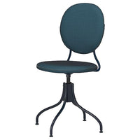 BJÖRKBERGET swivel chair, Idekulla blue, 58 cm