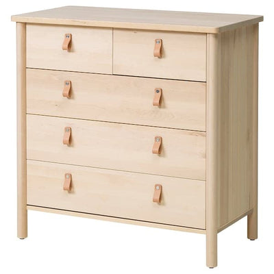Ikea BJÖRKSNÄS - Chest of 5 drawers, birch, 90x90 cm
