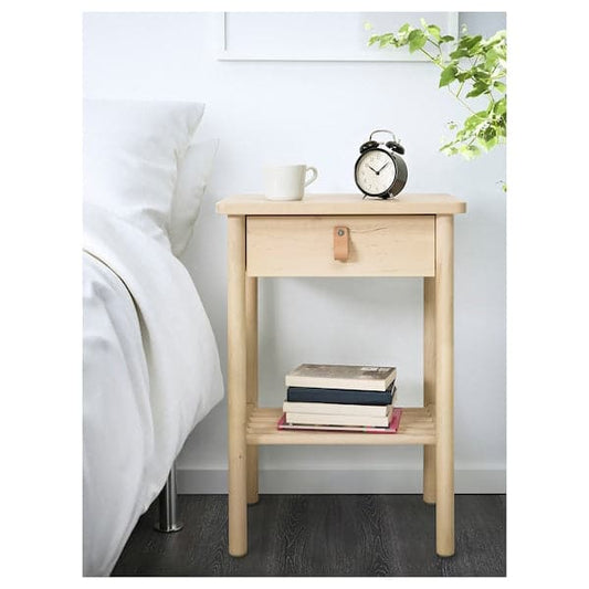 Ikea BJÖRKSNÄS - Bedside table, birch, 48x38 cm