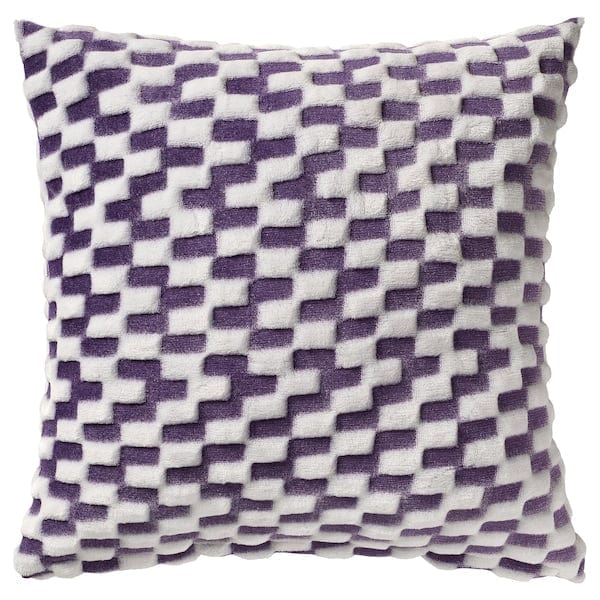 Ikea BLÅSKATA - Cushion cover, purple/patterned, 50x50 cm