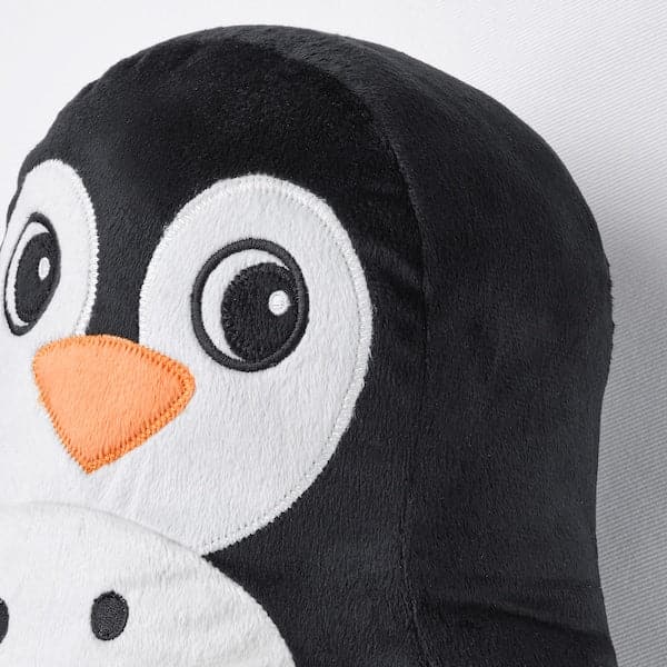Ikea BLÅVINGAD - Cushion, in the shape of a black / white penguin,40x32 cm