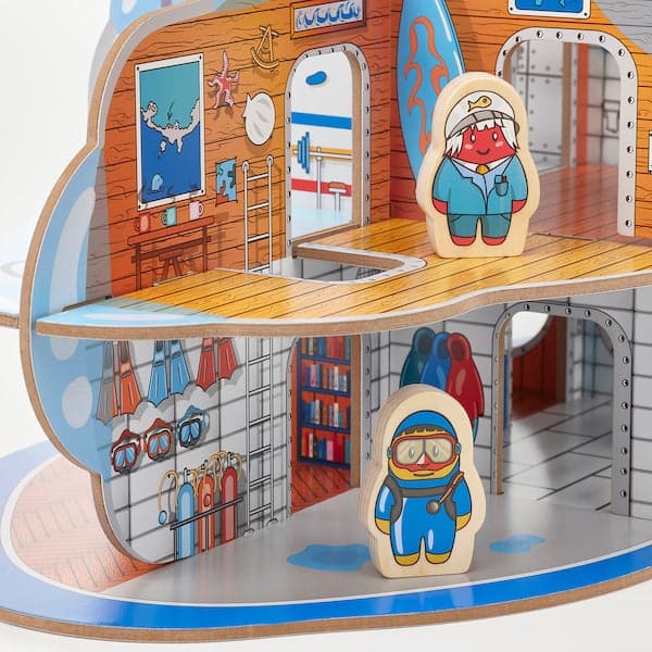 Ikea BLÅVINGAD - Submarine playset, 11 pieces, multicolour