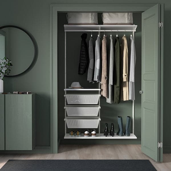 Ikea BOAXEL - Wardrobe combination, white, 125x40x201 cm