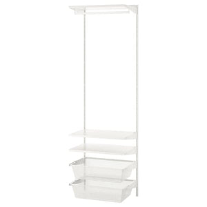 Ikea BOAXEL - Wardrobe combination, white, 62x40x201 cm