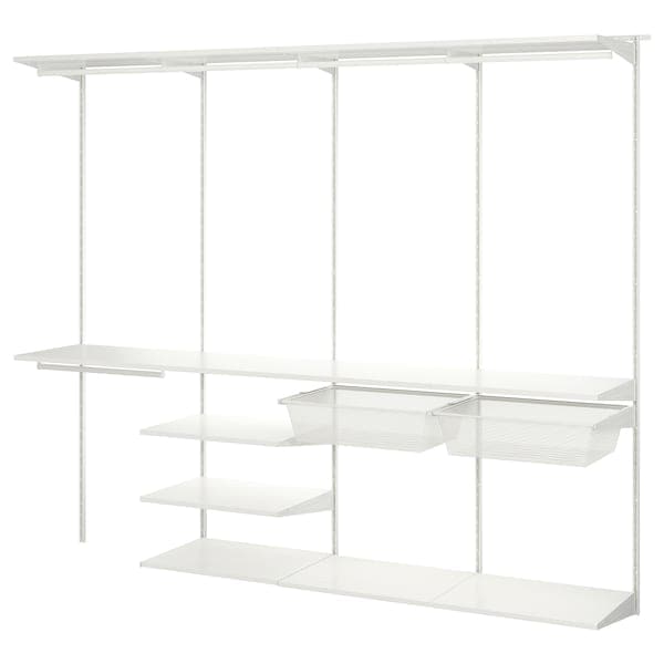 BOAXEL - Wardrobe combination, white, 250x40x201 cm - best price from Maltashopper.com 79467571