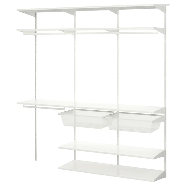 Ikea BOAXEL - Wardrobe combination, white, 187x40x201 cm