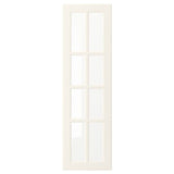 BODBYN glass door, off-white, 30x100 cm