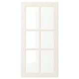BODBYN glass door, off-white, 40x80 cm