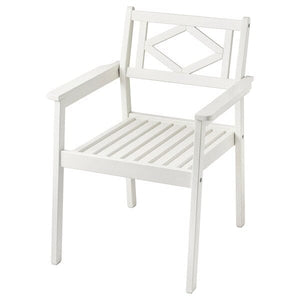 Ikea BONDHOLMEN - Chair with armrests, outdoor, white/beige