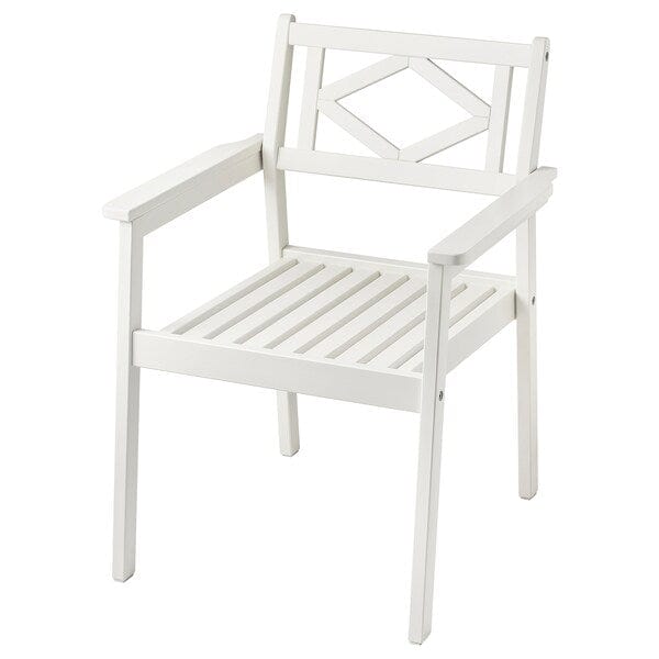 BONDHOLMEN chair with armrests, outdoor, Tested for: 110 kgWidth: 63 cmDepth: 62 cmHeight: 83 cmSeat width: 50 cmSeat depth: 54 cmSeat height: 42 cmWeight: 9 kg