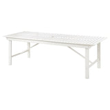 BONDHOLMEN table, outdoor, white/beige, 235x90 cm