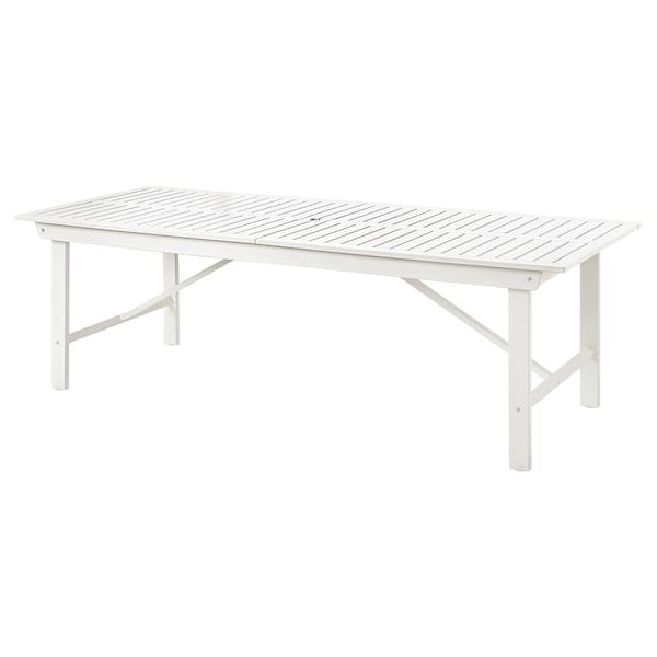 BONDHOLMEN table, outdoor, white/beige, 235x90 cm