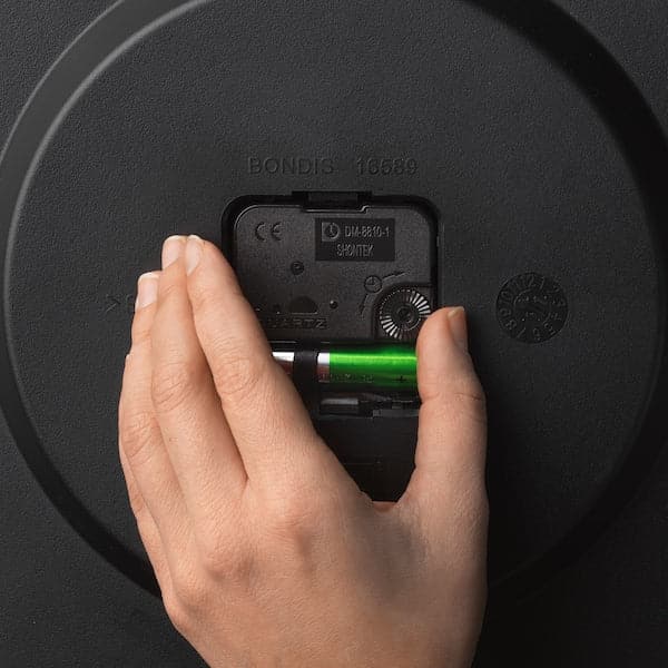 BONDIS - Wall clock, low-voltage/black, 38 cm - best price from Maltashopper.com 10543092