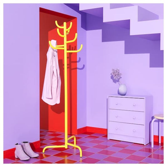 BONDSKÄRET - Hat and coat stand, yellow, 175 cm - best price from Maltashopper.com 40554381