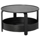 BORGEBY coffee table, black, 70 cm