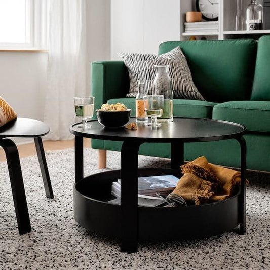 BORGEBY - Coffee table, black, 70 cm - best price from Maltashopper.com 30500355
