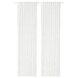 BORGHILD sheer curtains, 1 pair, white/with heading tape, 145x300 cm