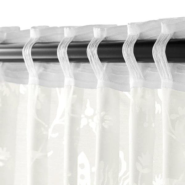 BORGHILD Thin curtains, 1 pair - white 145x300 cm , 145x300 cm - best price from Maltashopper.com 60291299