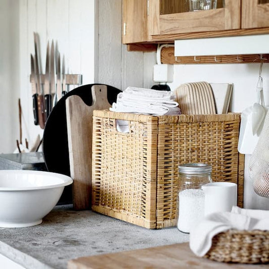 BRANÄS - Basket, rattan, 32x34x32 cm - best price from Maltashopper.com 00138432