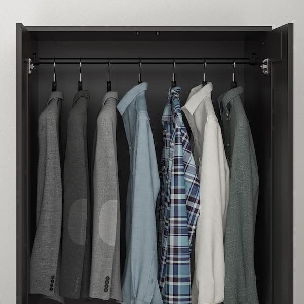 Ikea BRIMNES 2-door wardrobe - black 78x190 cm , 78x190 cm