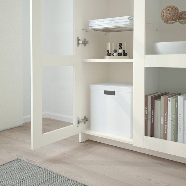 Ikea BRIMNES Mobile with doors - glass/white 78x95 cm , 78x95 cm