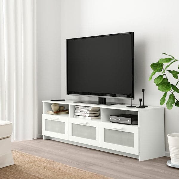Ikea BRIMNES Mobile TV - white 180x41x53 cm , 180x41x53 cm