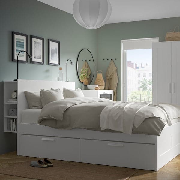 Ikea BRIMNES - 3-piece bedroom set, white, 140x200cm ,
