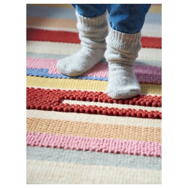 BRÖNDEN - Rug, low pile, handmade multicolour/red, 200x300 cm - best price from Maltashopper.com 00532975