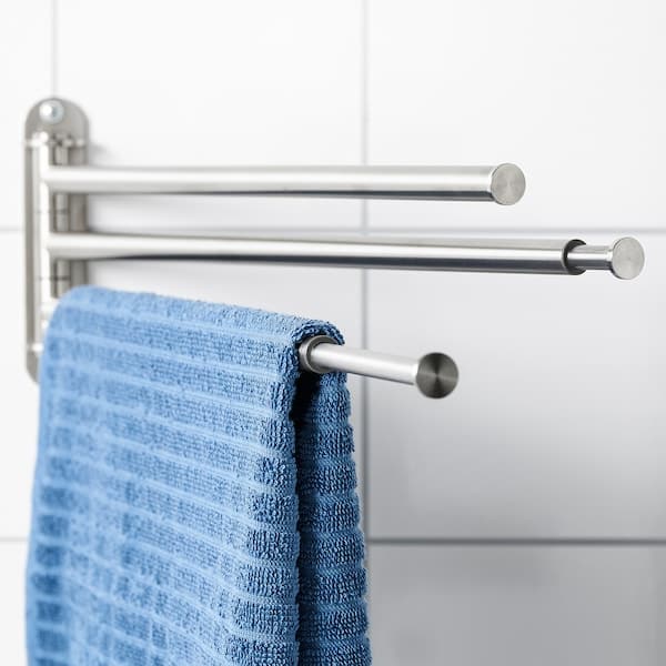Ikea BROGRUND - Towel holder 3 bars, stainless steel