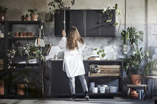 Ikea BROR - Cabinet with 2 doors, black , 76x40x66 cm