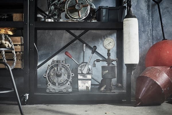 Ikea BROR - Shelf, black, 84x39 cm